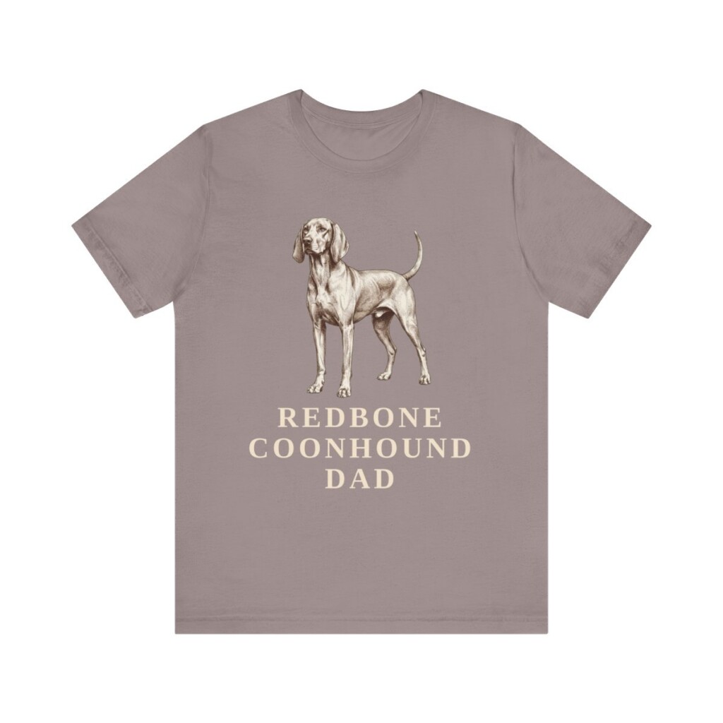 Redbone Coonhound Dad Shirt, Vintage Dog Sketch Tee, Dog Dad Gift