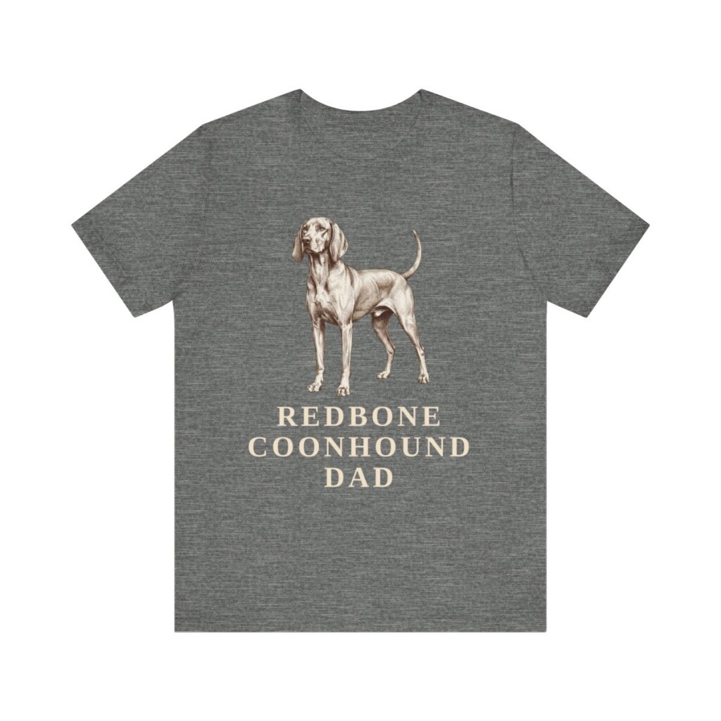 Redbone Coonhound Dad Shirt, Vintage Dog Sketch Tee, Dog Dad Gift
