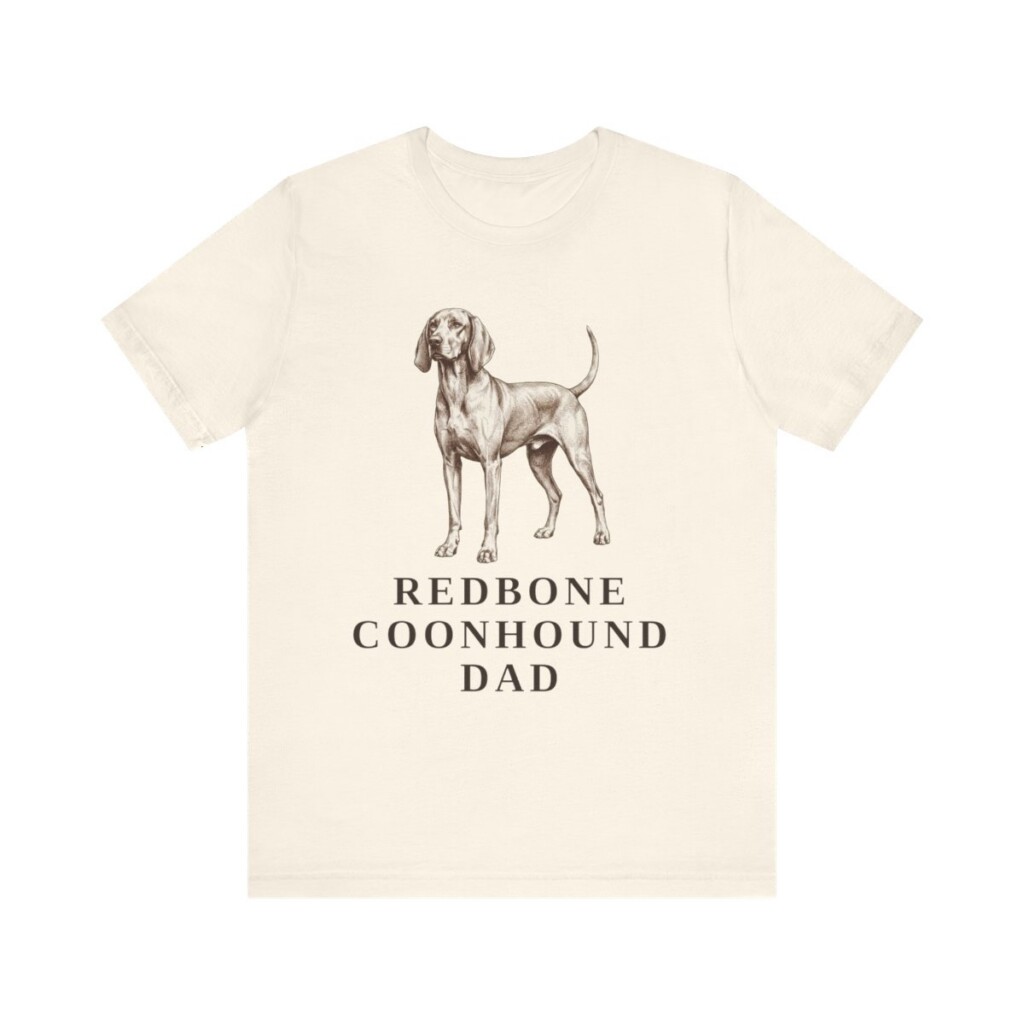 Redbone Coonhound Dad Shirt, Vintage Dog Sketch Tee, Dog Dad Gift