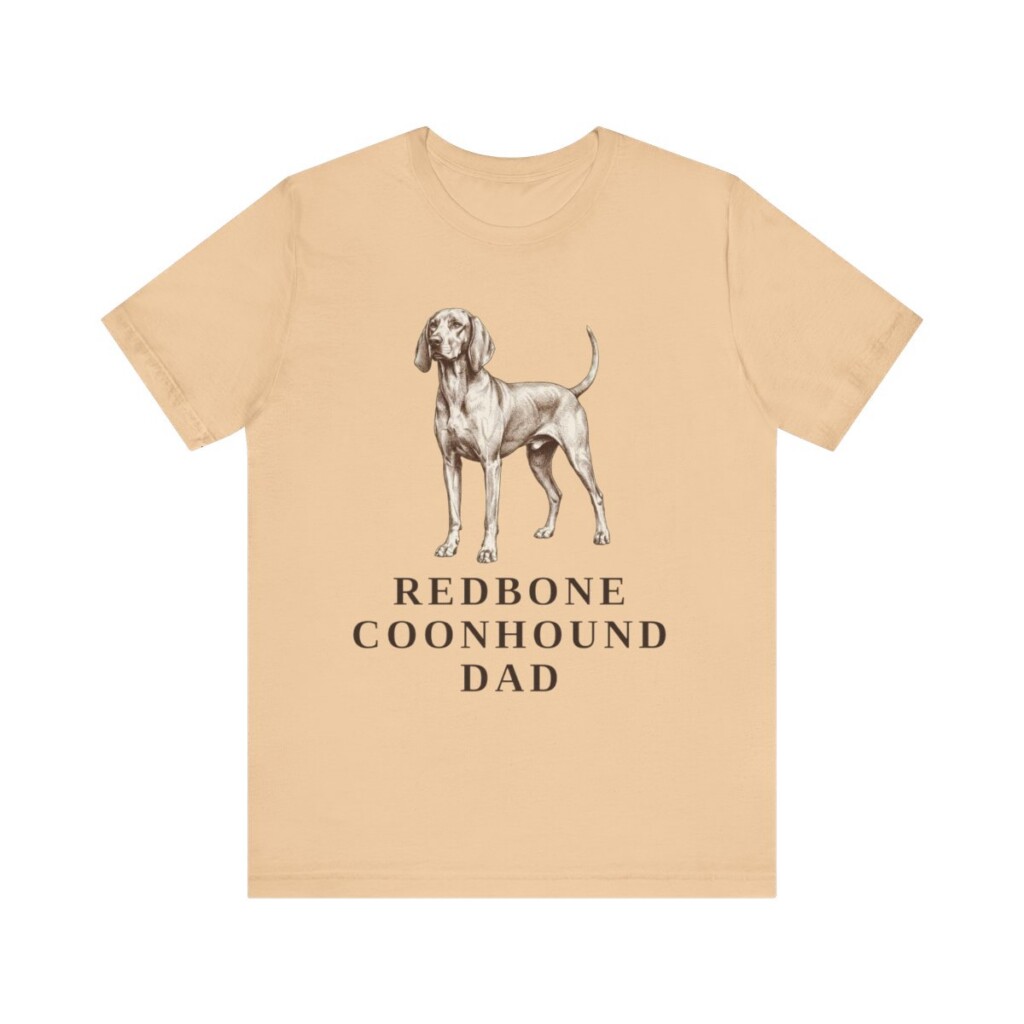 Redbone Coonhound Dad Shirt, Vintage Dog Sketch Tee, Dog Dad Gift