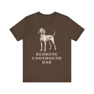 Redbone Coonhound Dad Shirt, Vintage Dog Sketch Tee, Dog Dad Gift