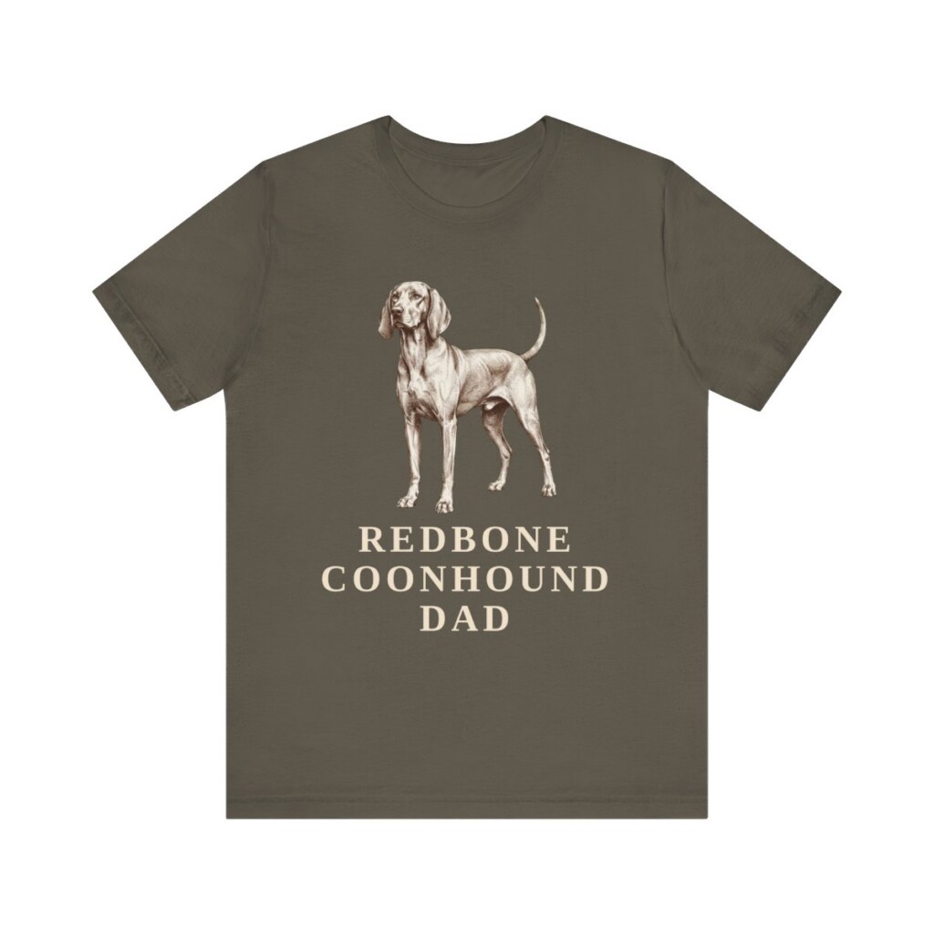 Redbone Coonhound Dad Shirt, Vintage Dog Sketch Tee, Dog Dad Gift