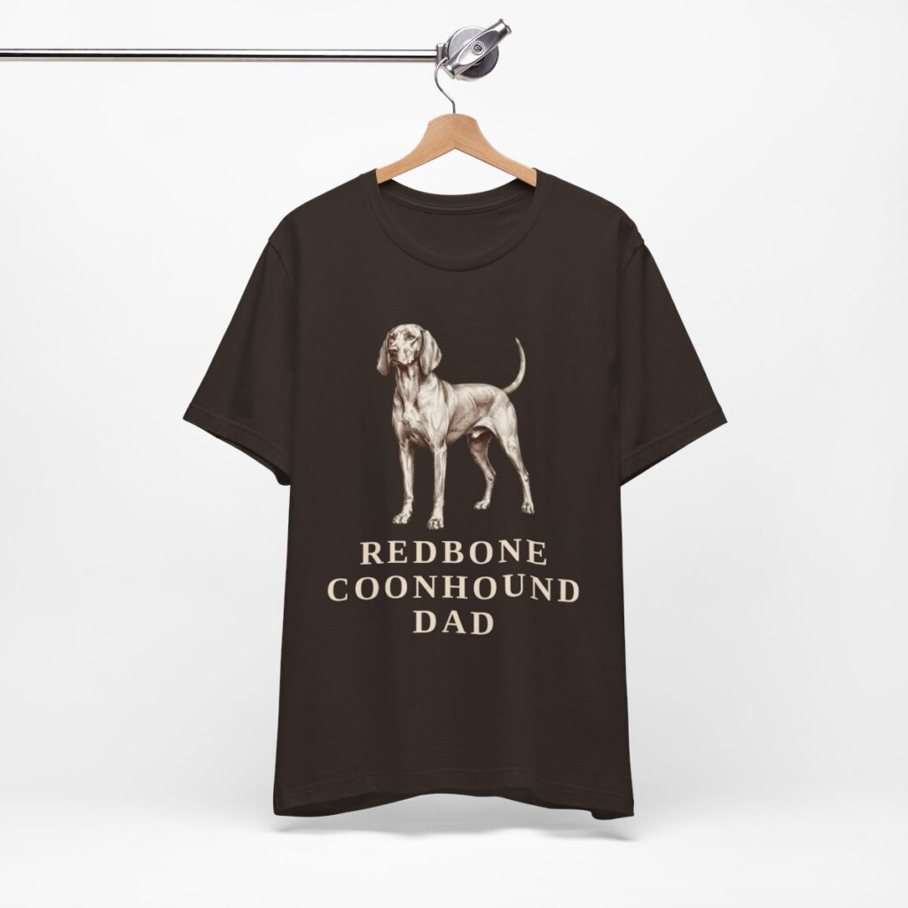 Redbone Coonhound Dad Shirt, Vintage Dog Sketch Tee, Dog Dad Gift