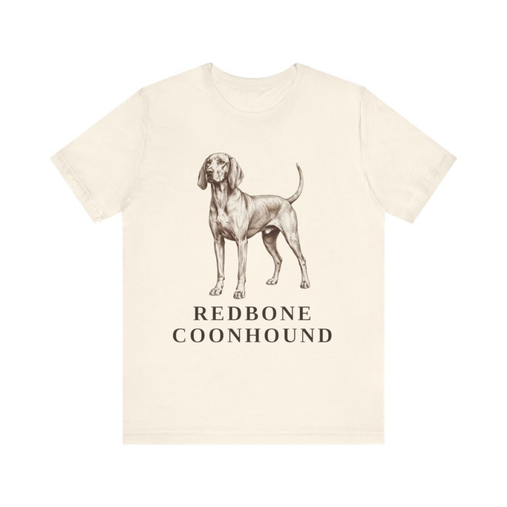 Redbone Coonhound Lover Shirt, Vintage Dog Sketch Tee, Dog Lover Gift