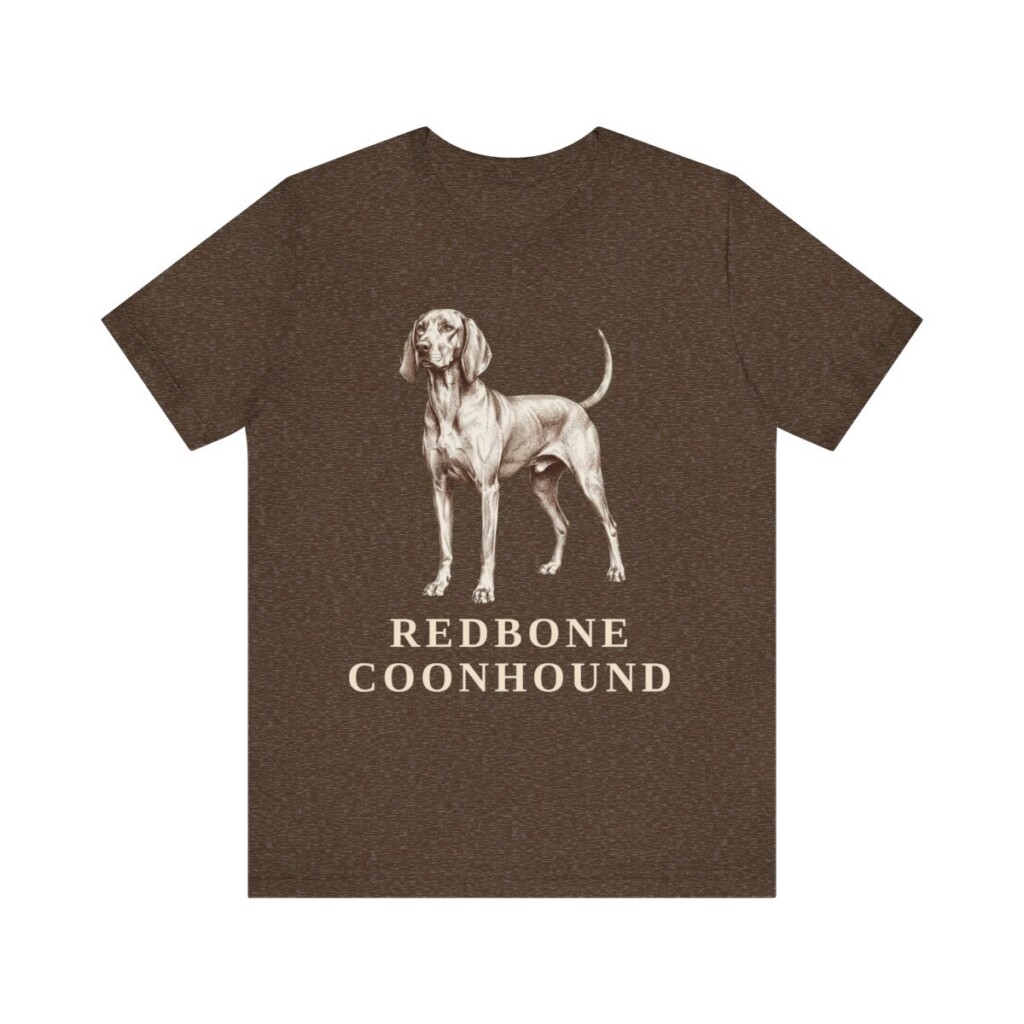 Redbone Coonhound Lover Shirt, Vintage Dog Sketch Tee, Dog Lover Gift