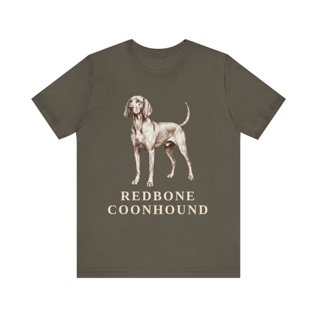 Redbone Coonhound Lover Shirt, Vintage Dog Sketch Tee, Dog Lover Gift