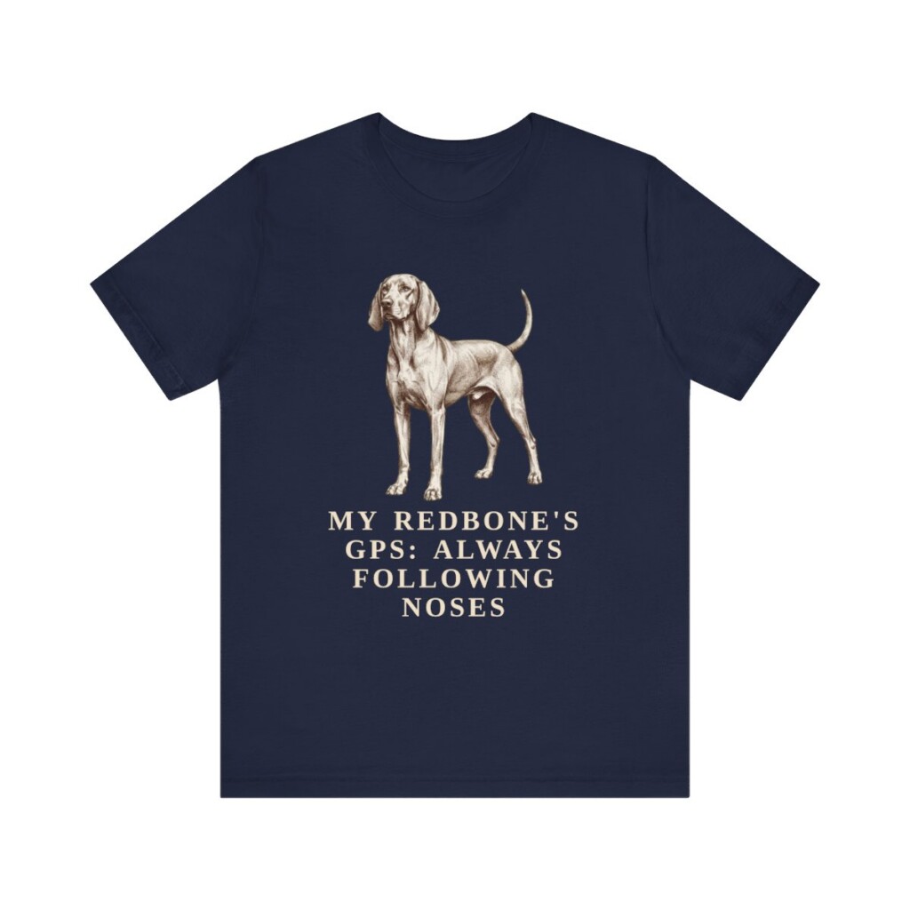 Redbone Coonhound Humor Shirt, Vintage Dog Sketch Tee, Dog Humor Gift