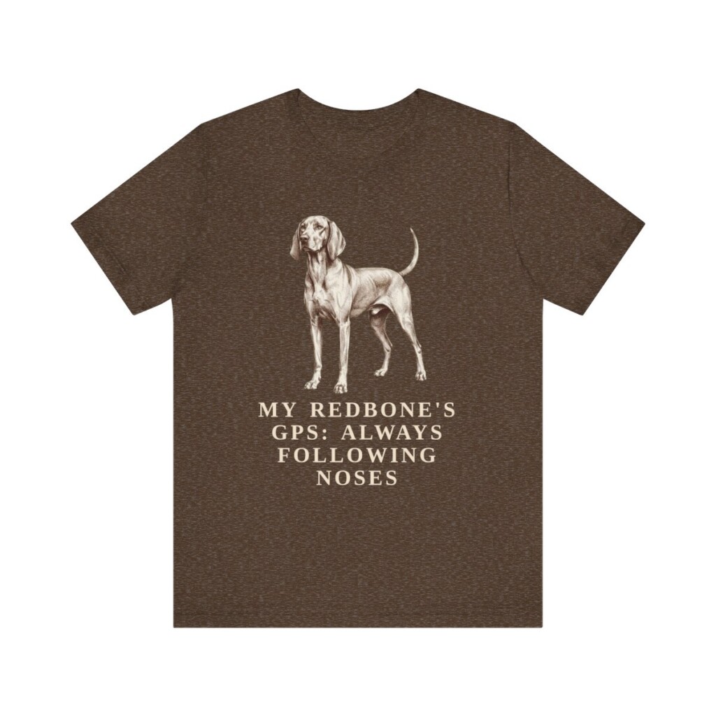 Redbone Coonhound Humor Shirt, Vintage Dog Sketch Tee, Dog Humor Gift
