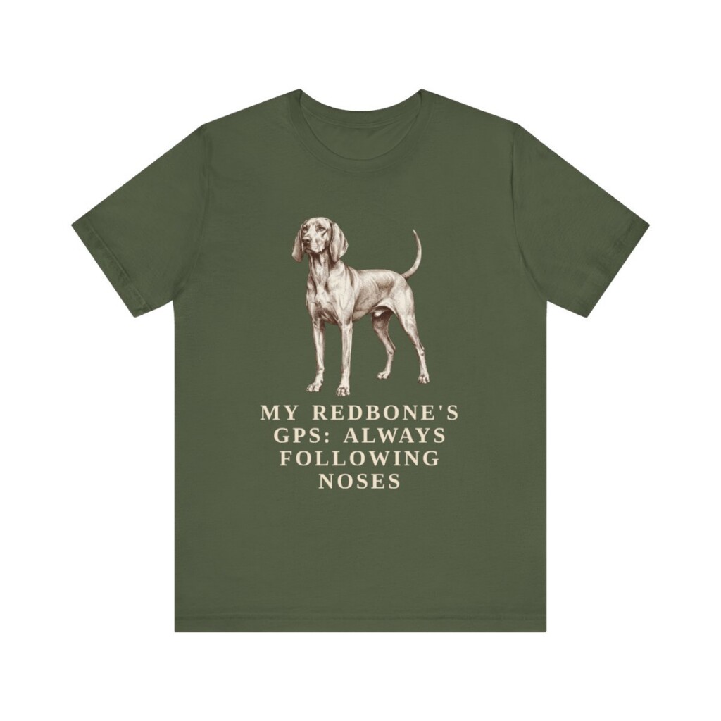 Redbone Coonhound Humor Shirt, Vintage Dog Sketch Tee, Dog Humor Gift