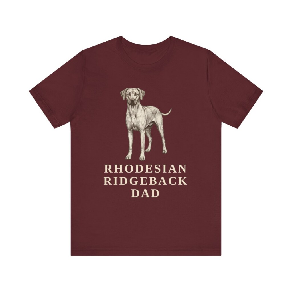 Rhodesian Ridgeback Dad Shirt, Vintage Dog Sketch Tee, Dog Dad Gift