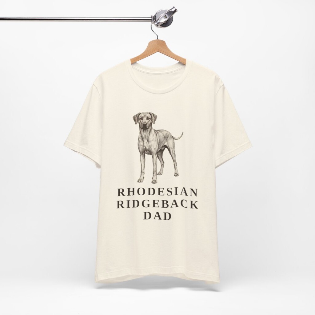 Rhodesian Ridgeback Dad Shirt, Vintage Dog Sketch Tee, Dog Dad Gift
