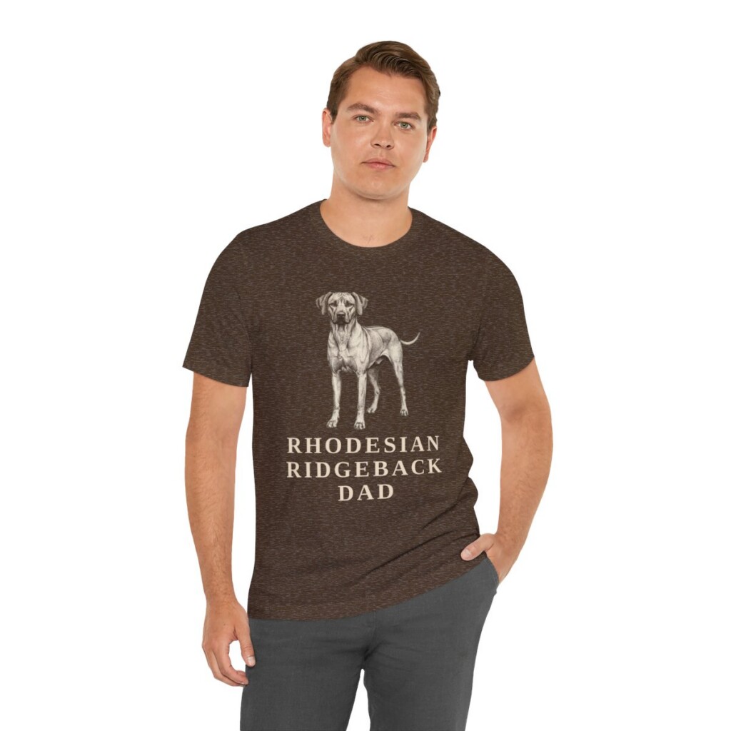 Rhodesian Ridgeback Dad Shirt, Vintage Dog Sketch Tee, Dog Dad Gift