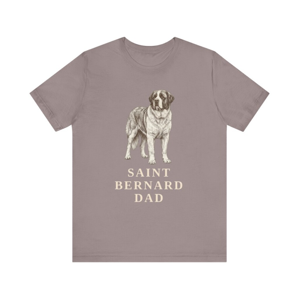 Saint Bernard Dad Shirt, Vintage Dog Sketch Tee, Dog Dad Gift Saint Bernard Dad Shirt, Vintage Dog Sketch Tee, Dog Dad Gift