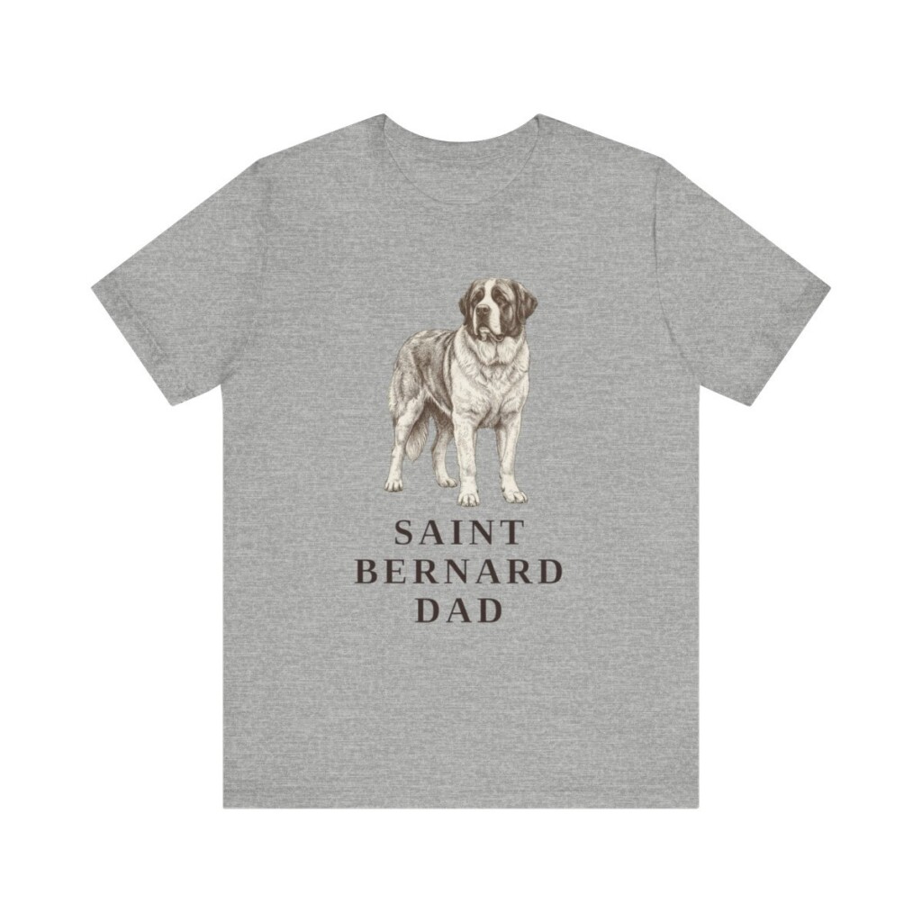 Saint Bernard Dad Shirt, Vintage Dog Sketch Tee, Dog Dad Gift Saint Bernard Dad Shirt, Vintage Dog Sketch Tee, Dog Dad Gift