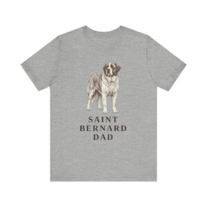 Saint Bernard Dad Shirt, Vintage Dog Sketch Tee, Dog Dad Gift