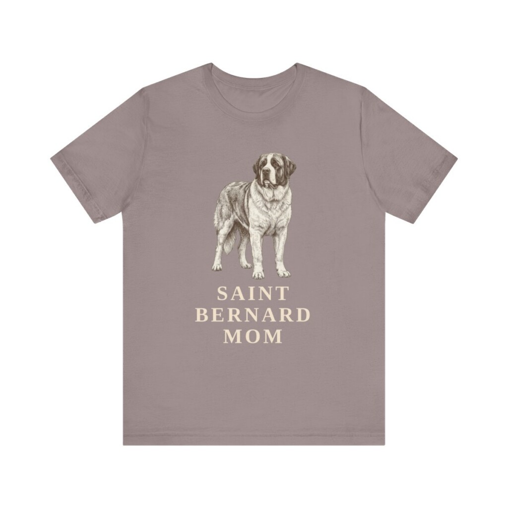 Saint Bernard Mom Shirt, Vintage Dog Sketch Tee, Dog Mom Gift