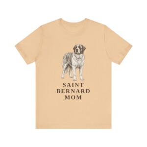 Saint Bernard Mom Shirt, Vintage Dog Sketch Tee, Dog Mom Gift
