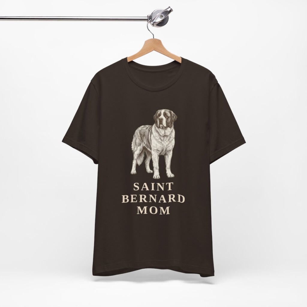 Saint Bernard Mom Shirt, Vintage Dog Sketch Tee, Dog Mom Gift