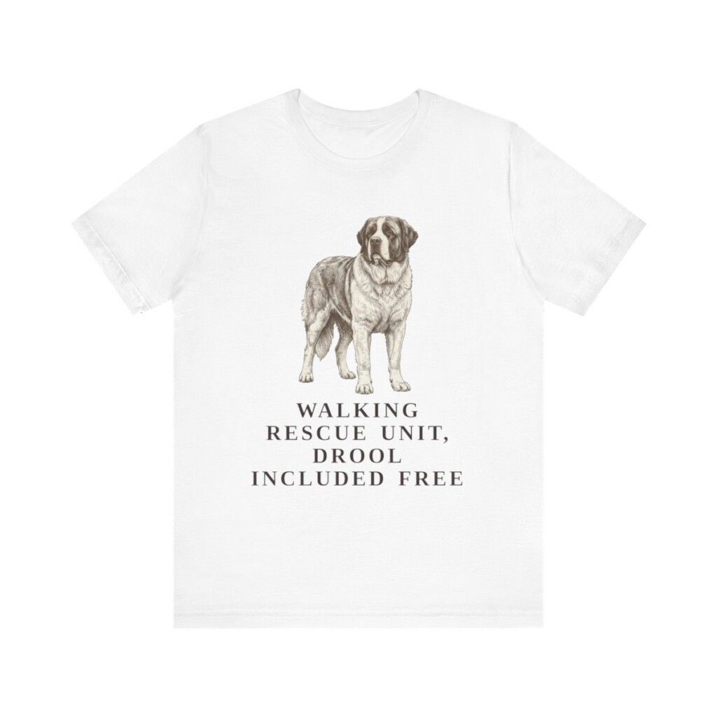 Saint Bernard Humor Shirt, Vintage Dog Sketch Tee, Dog Humor Gift Saint Bernard Humor Shirt, Vintage Dog Sketch Tee, Dog Humor Gift