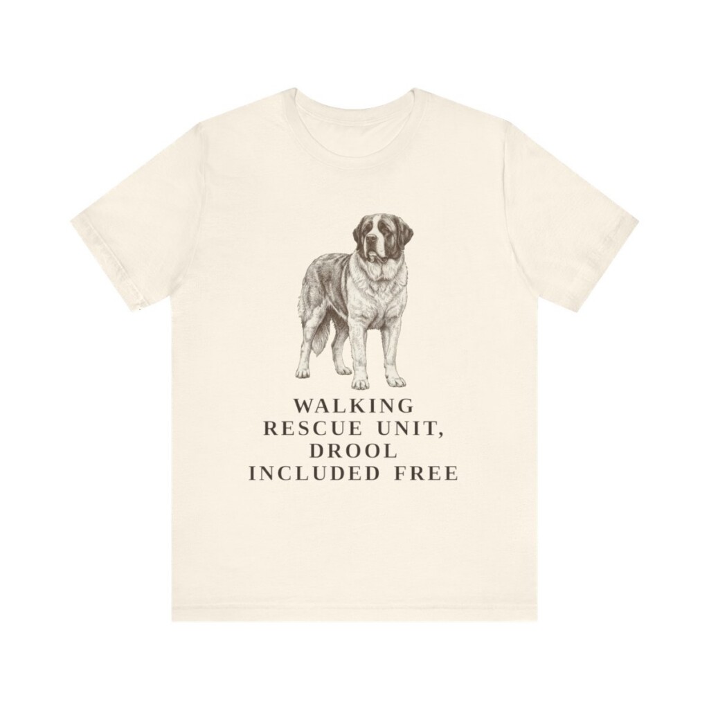 Saint Bernard Humor Shirt, Vintage Dog Sketch Tee, Dog Humor Gift Saint Bernard Humor Shirt, Vintage Dog Sketch Tee, Dog Humor Gift