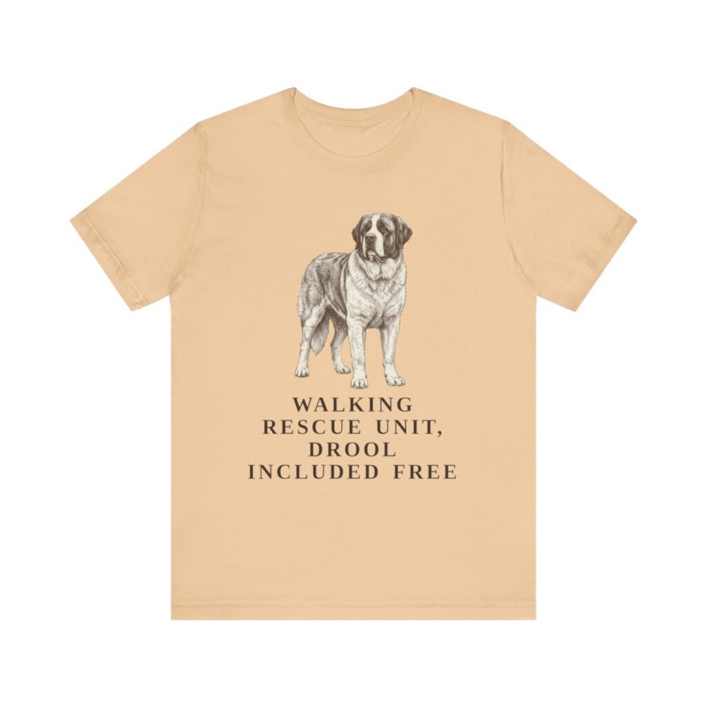 Saint Bernard Humor Shirt, Vintage Dog Sketch Tee, Dog Humor Gift Saint Bernard Humor Shirt, Vintage Dog Sketch Tee, Dog Humor Gift