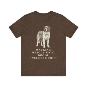 Saint Bernard Humor Shirt, Vintage Dog Sketch Tee, Dog Humor Gift