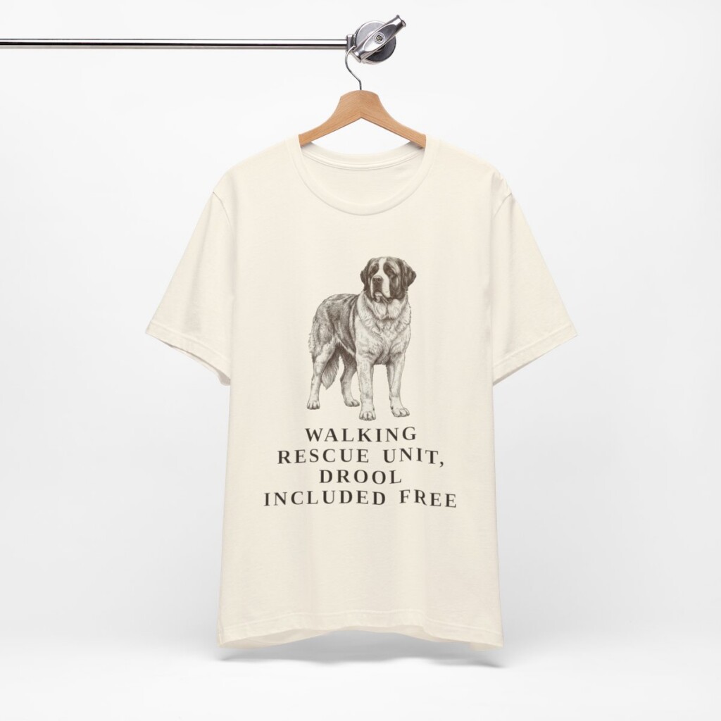 Saint Bernard Humor Shirt, Vintage Dog Sketch Tee, Dog Humor Gift Saint Bernard Humor Shirt, Vintage Dog Sketch Tee, Dog Humor Gift