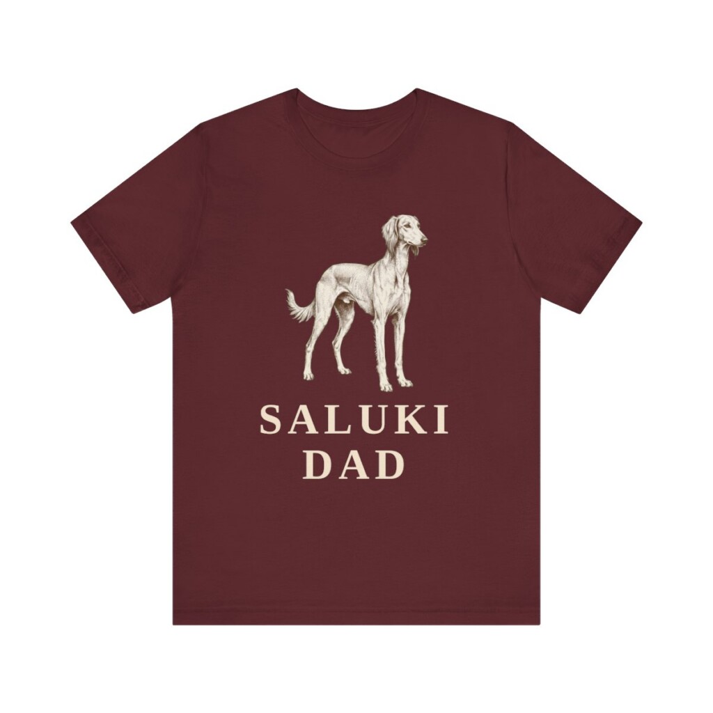 Saluki Dad Shirt, Vintage Dog Sketch Tee, Dog Dad Gift Saluki Dad Shirt, Vintage Dog Sketch Tee, Dog Dad Gift