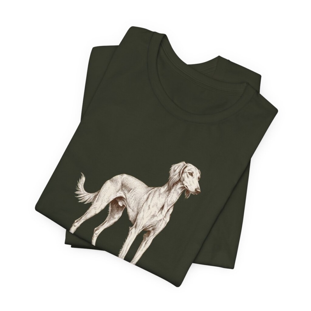 Saluki Mom Shirt, Vintage Dog Sketch Tee, Dog Mom Gift