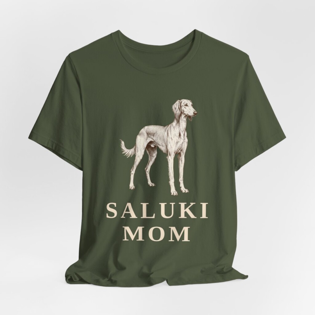 Saluki Mom Shirt, Vintage Dog Sketch Tee, Dog Mom Gift