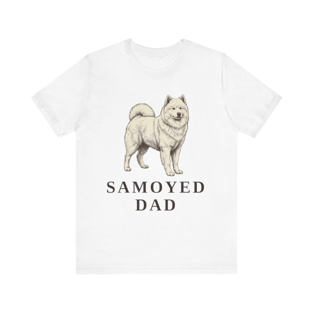 Samoyed Dad Shirt, Vintage Dog Sketch Tee, Dog Dad Gift
