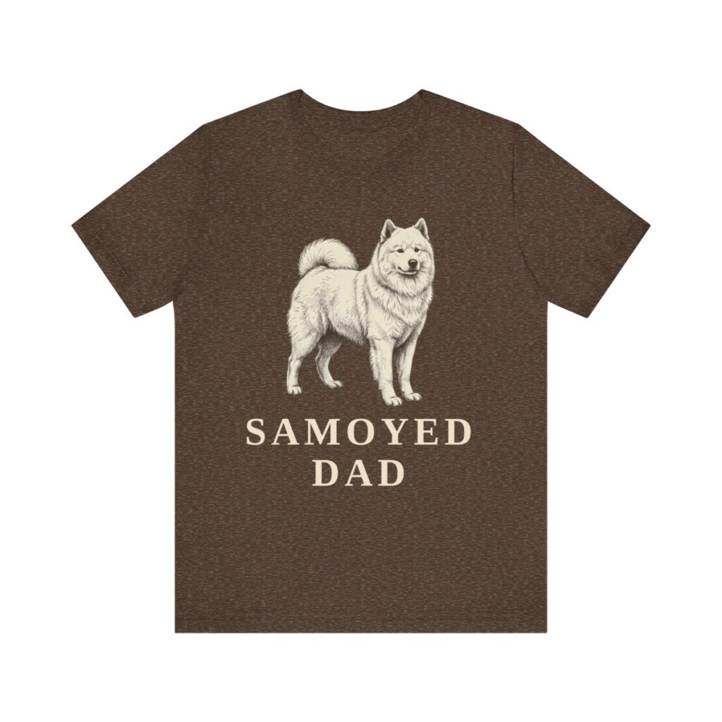 Samoyed Dad Shirt, Vintage Dog Sketch Tee, Dog Dad Gift