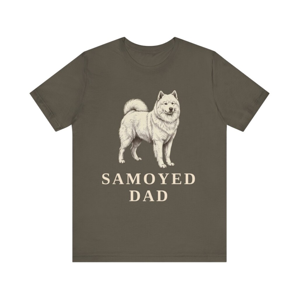 Samoyed Dad Shirt, Vintage Dog Sketch Tee, Dog Dad Gift