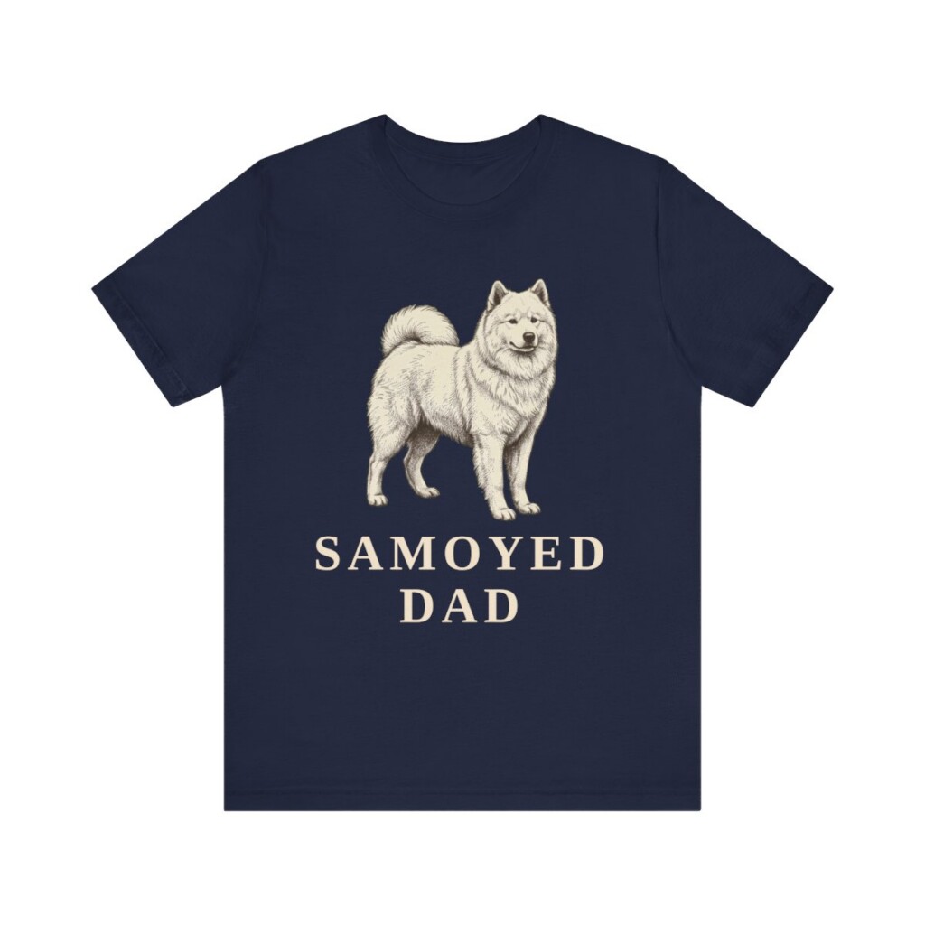 Samoyed Dad Shirt, Vintage Dog Sketch Tee, Dog Dad Gift