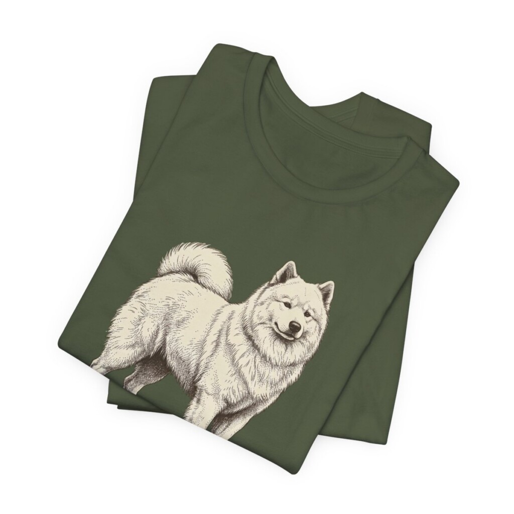 Samoyed Dad Shirt, Vintage Dog Sketch Tee, Dog Dad Gift