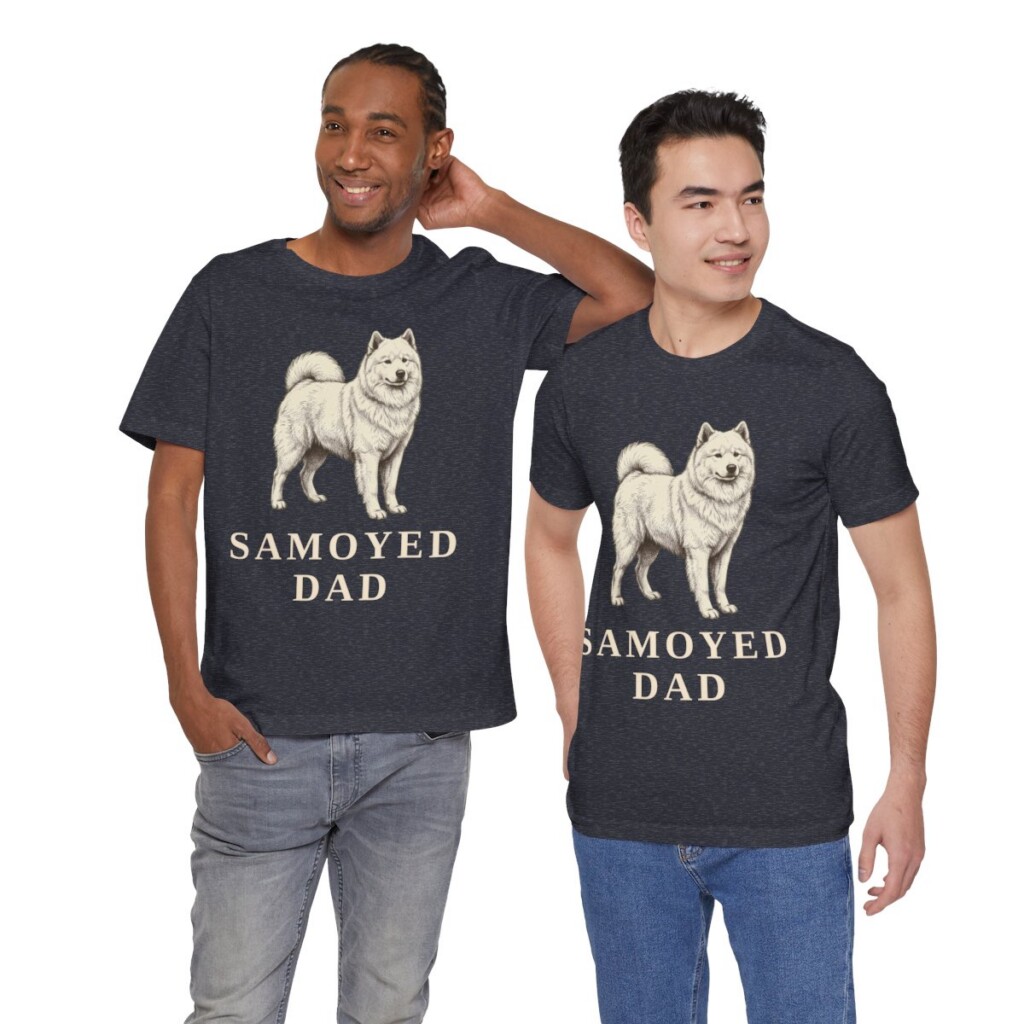 Samoyed Dad Shirt, Vintage Dog Sketch Tee, Dog Dad Gift