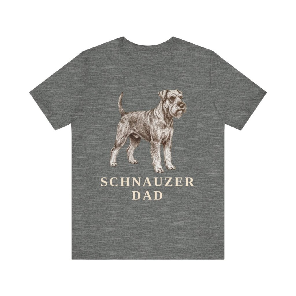 Schnauzer Dad Shirt, Vintage Dog Sketch Tee, Dog Dad Gift Schnauzer Dad Shirt, Vintage Dog Sketch Tee, Dog Dad Gift