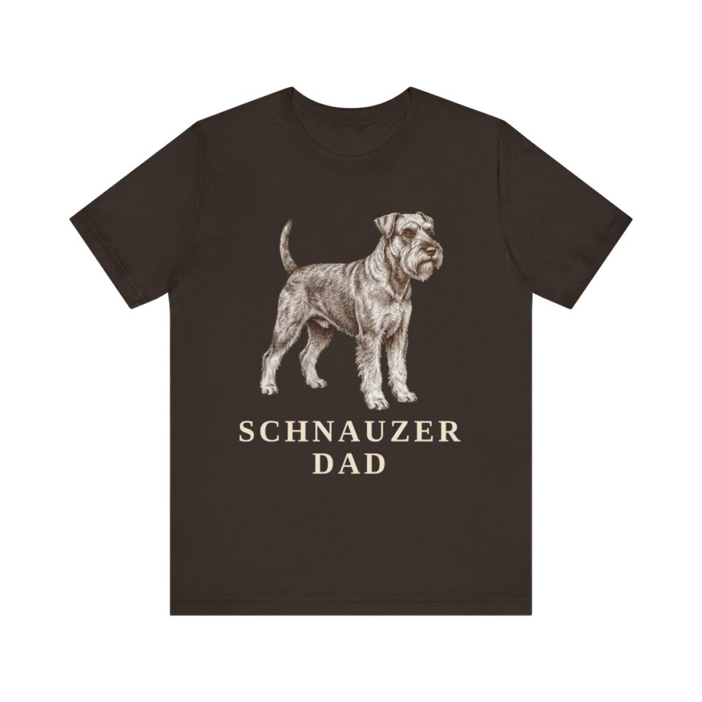 Schnauzer Dad Shirt, Vintage Dog Sketch Tee, Dog Dad Gift Schnauzer Dad Shirt, Vintage Dog Sketch Tee, Dog Dad Gift