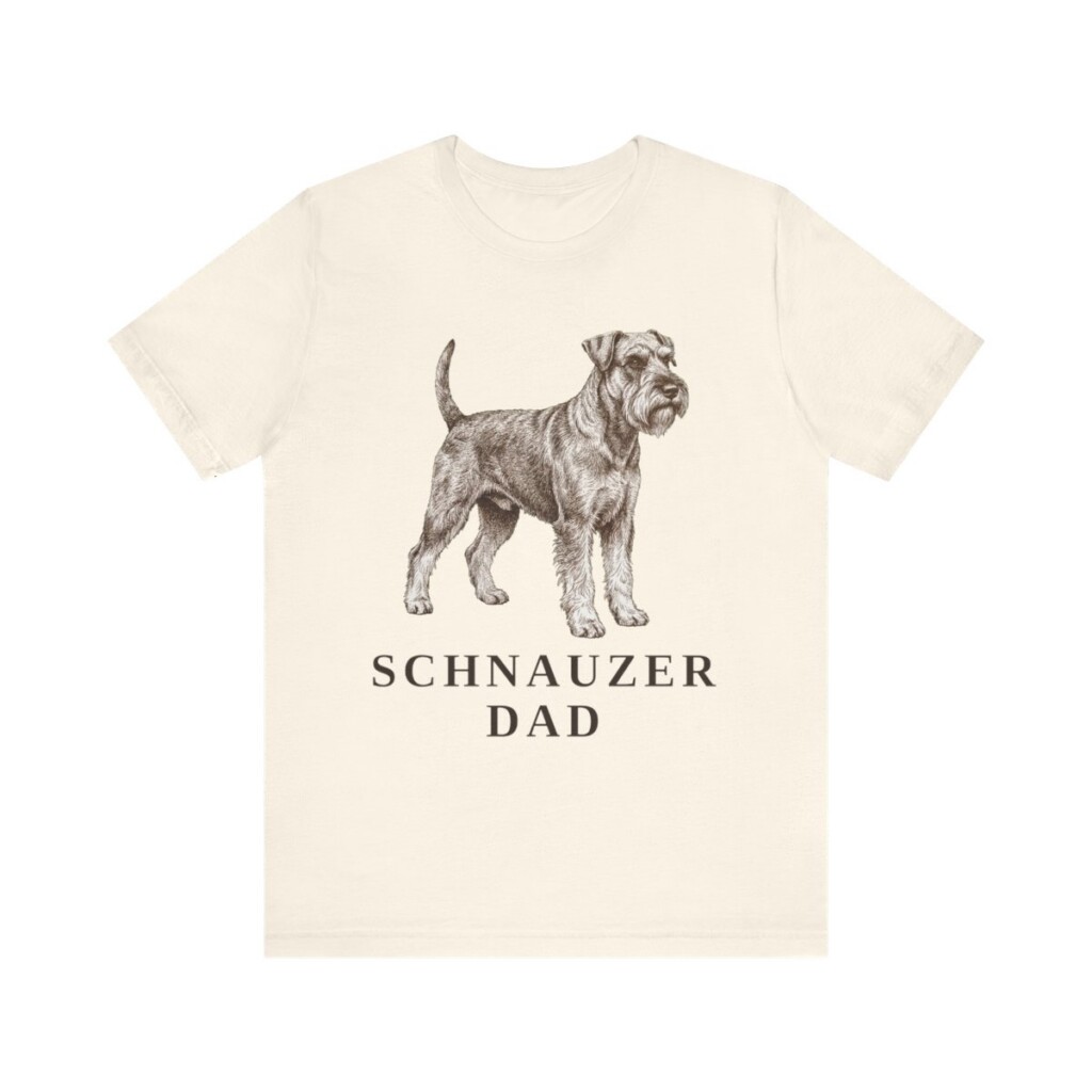 Schnauzer Dad Shirt, Vintage Dog Sketch Tee, Dog Dad Gift Schnauzer Dad Shirt, Vintage Dog Sketch Tee, Dog Dad Gift