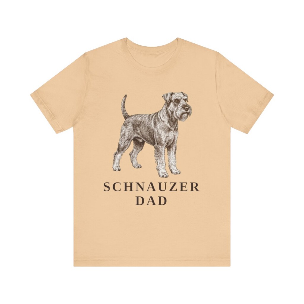 Schnauzer Dad Shirt, Vintage Dog Sketch Tee, Dog Dad Gift Schnauzer Dad Shirt, Vintage Dog Sketch Tee, Dog Dad Gift