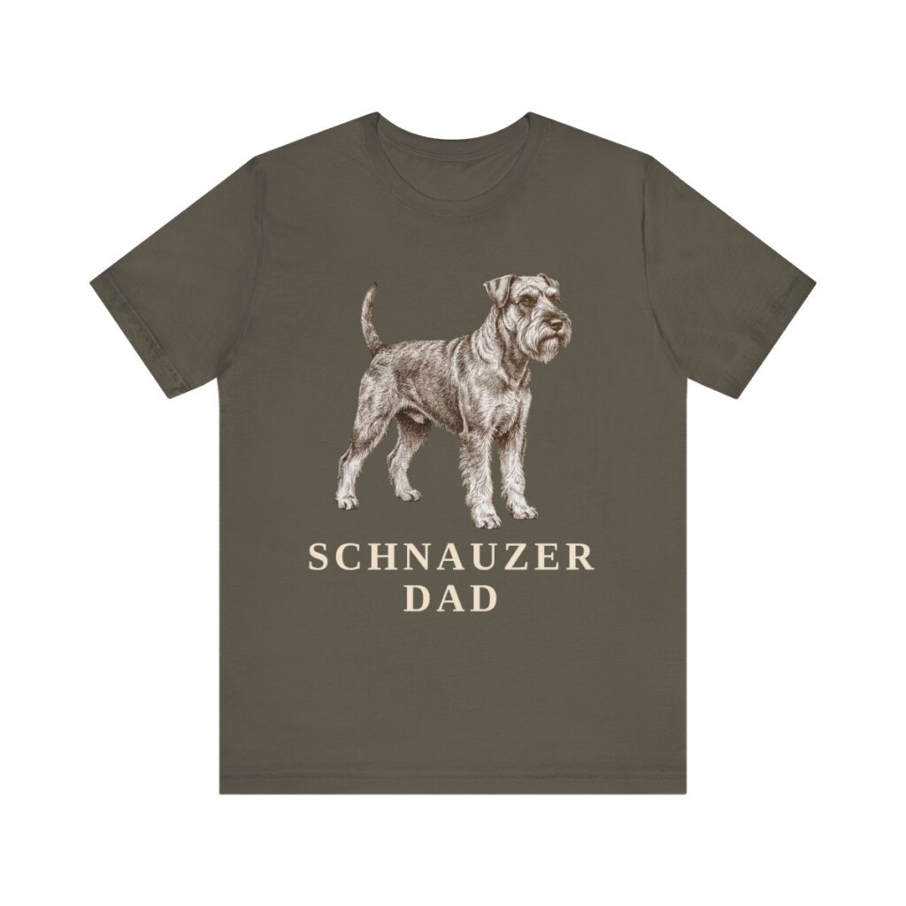 Schnauzer Dad Shirt, Vintage Dog Sketch Tee, Dog Dad Gift Schnauzer Dad Shirt, Vintage Dog Sketch Tee, Dog Dad Gift