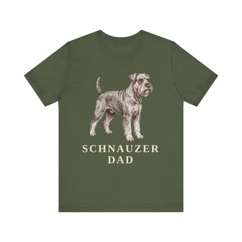 Schnauzer Dad Shirt, Vintage Dog Sketch Tee, Dog Dad Gift Schnauzer Dad Shirt, Vintage Dog Sketch Tee, Dog Dad Gift