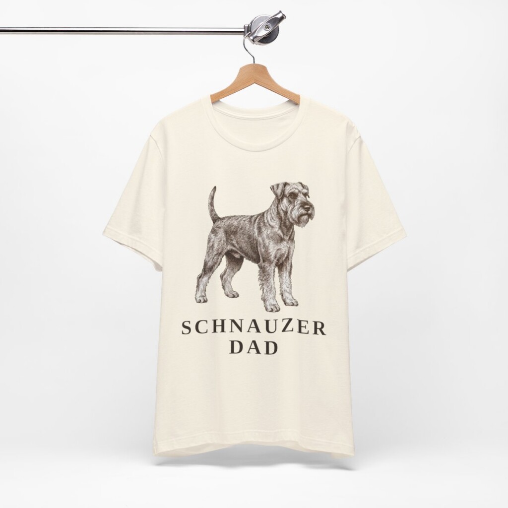 Schnauzer Dad Shirt, Vintage Dog Sketch Tee, Dog Dad Gift Schnauzer Dad Shirt, Vintage Dog Sketch Tee, Dog Dad Gift