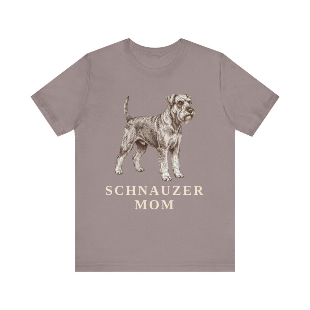 Schnauzer Mom Shirt, Vintage Dog Sketch Tee, Dog Mom Gift