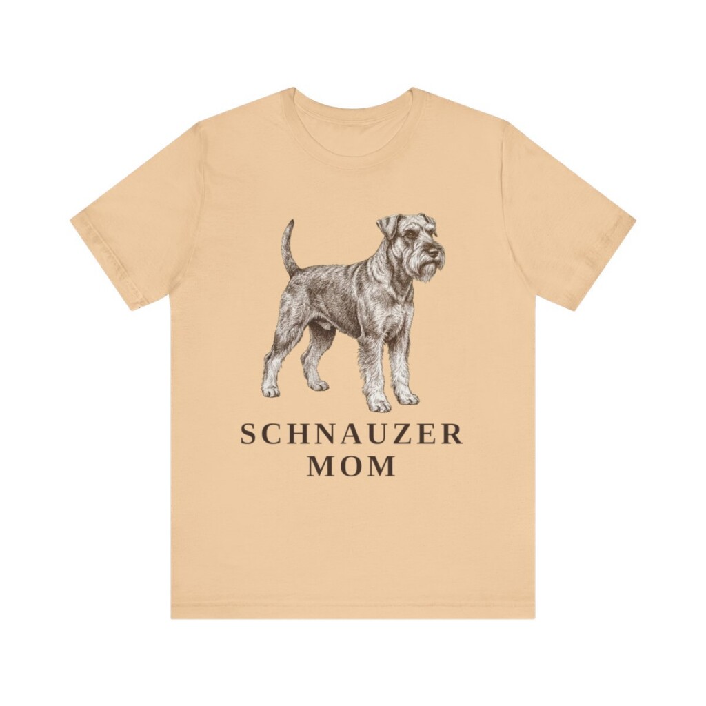Schnauzer Mom Shirt, Vintage Dog Sketch Tee, Dog Mom Gift