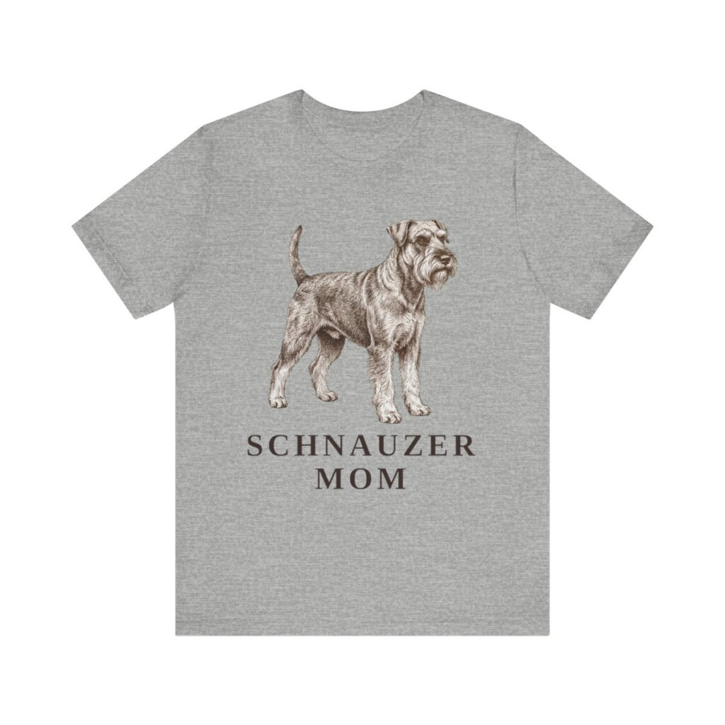 Schnauzer Mom Shirt, Vintage Dog Sketch Tee, Dog Mom Gift