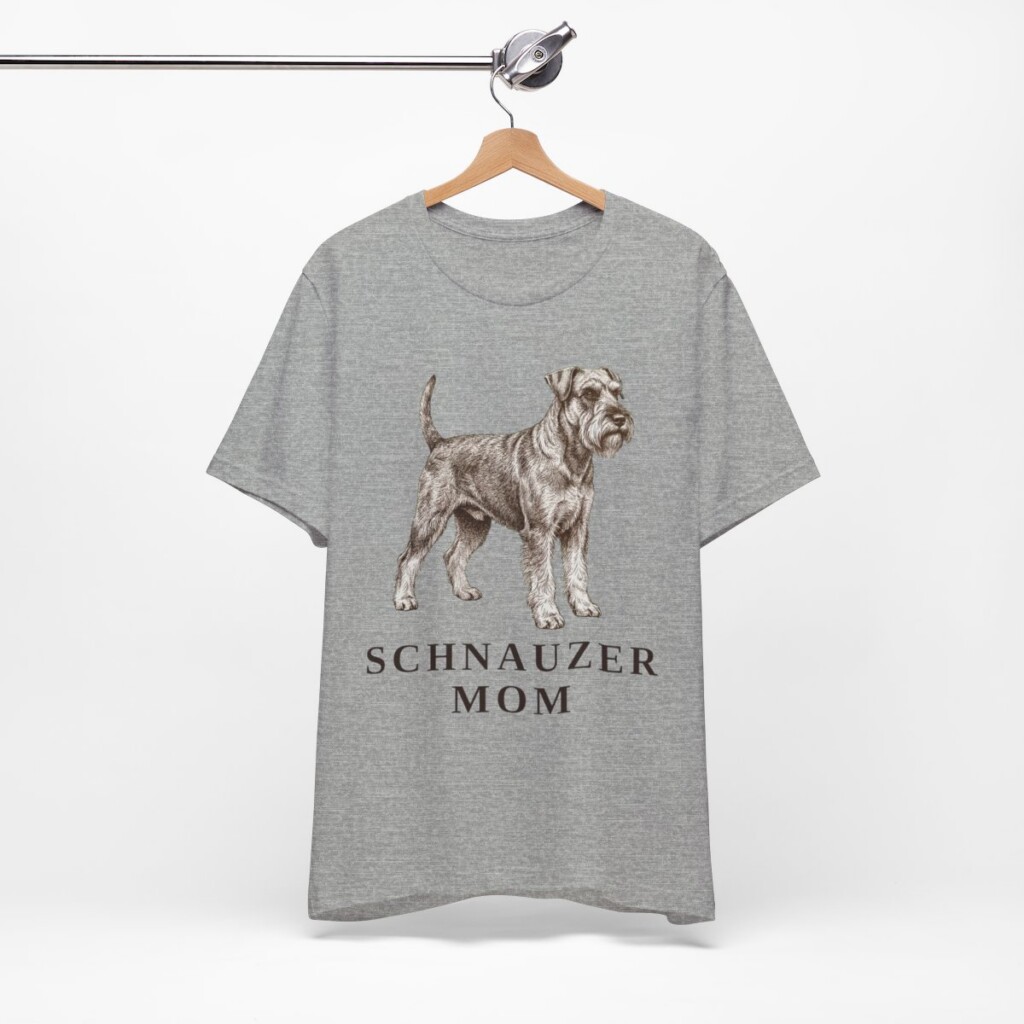 Schnauzer Mom Shirt, Vintage Dog Sketch Tee, Dog Mom Gift