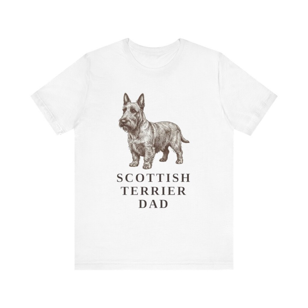 Scottish Terrier Dad Shirt, Vintage Dog Sketch Tee, Dog Dad Gift Scottish Terrier Dad Shirt, Vintage Dog Sketch Tee, Dog Dad Gift