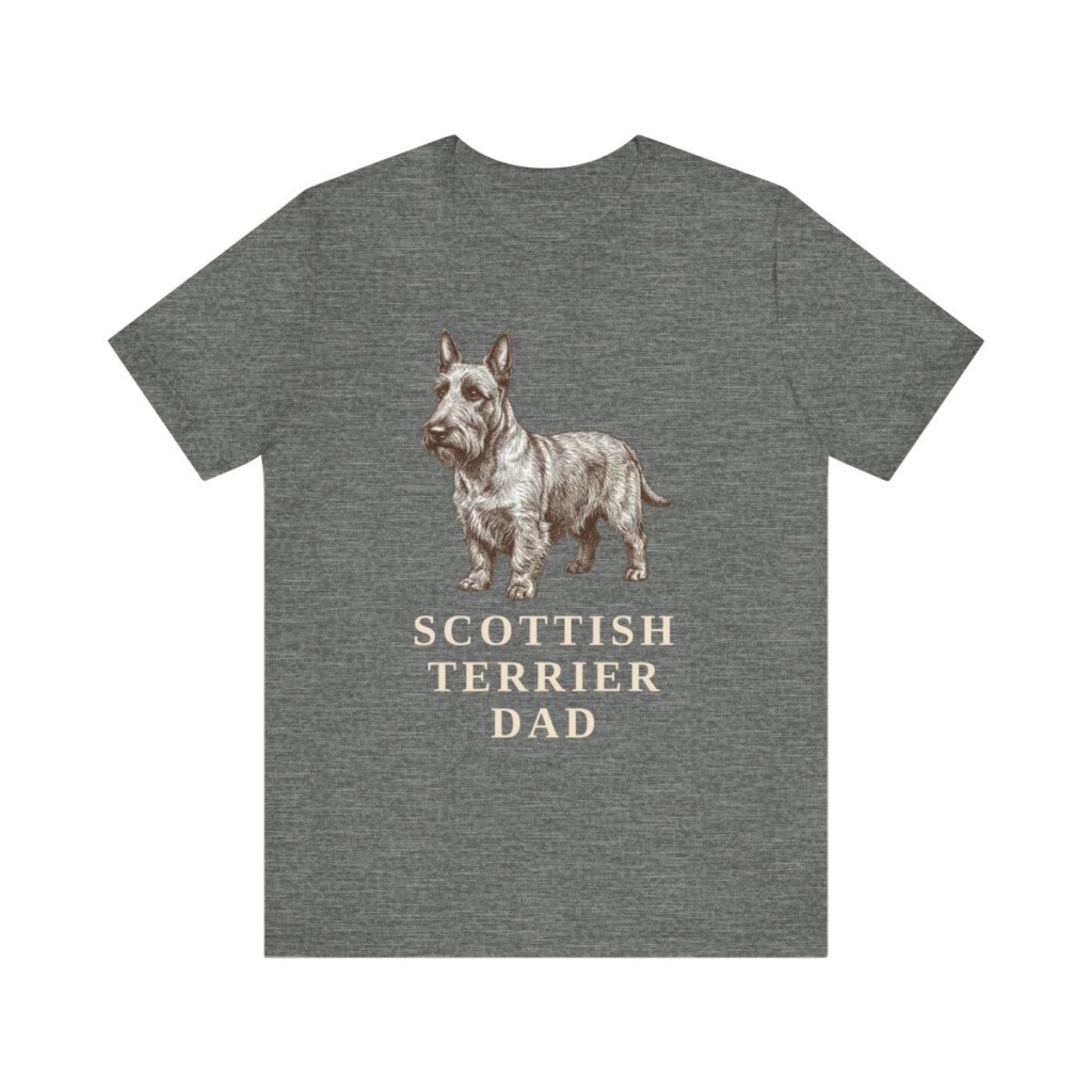 Scottish Terrier Dad Shirt, Vintage Dog Sketch Tee, Dog Dad Gift Scottish Terrier Dad Shirt, Vintage Dog Sketch Tee, Dog Dad Gift