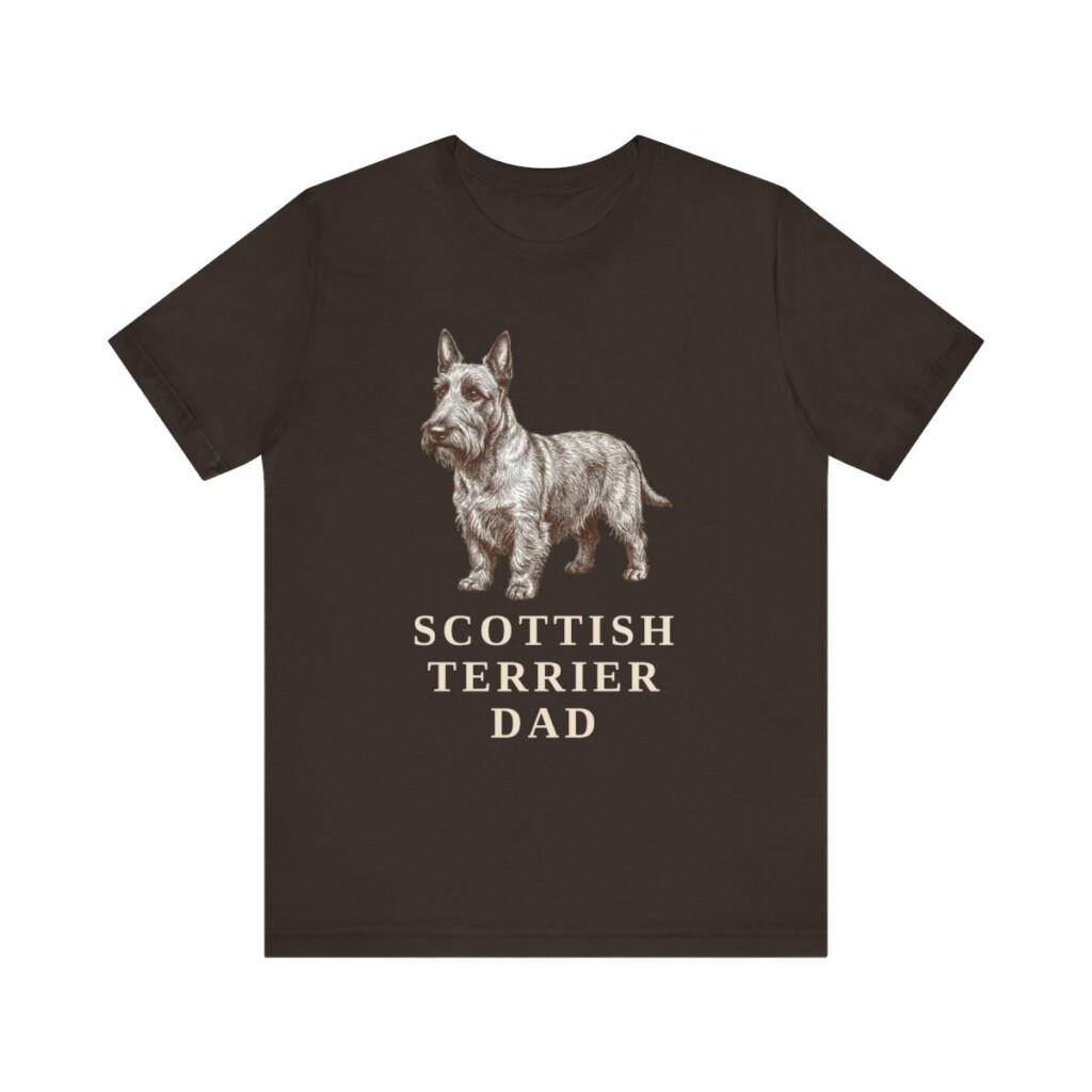 Scottish Terrier Dad Shirt, Vintage Dog Sketch Tee, Dog Dad Gift Scottish Terrier Dad Shirt, Vintage Dog Sketch Tee, Dog Dad Gift